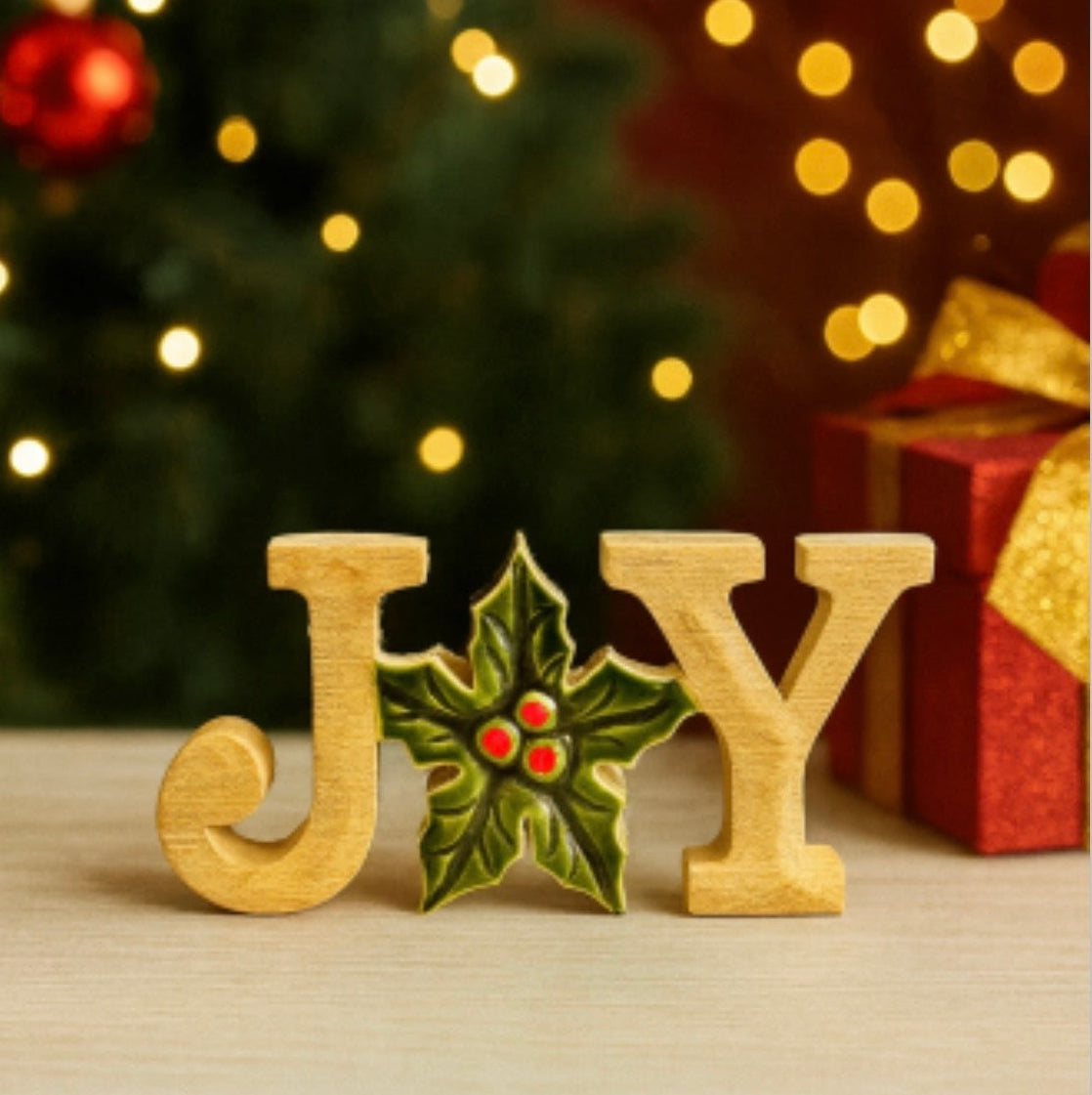 Mistletoe Joy Wooden Accent