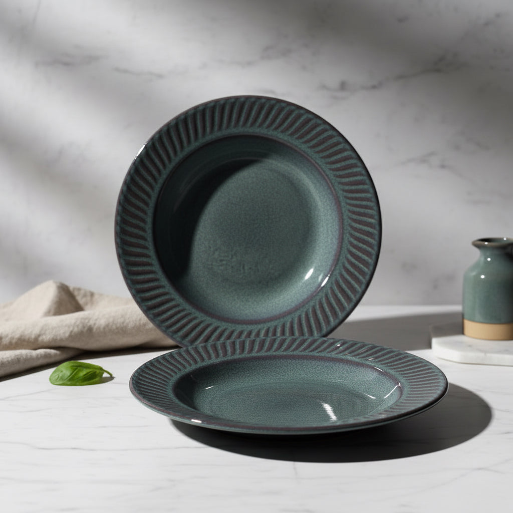 Verdant Ridge Pasta Plates ~ Set of 2