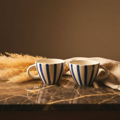 Indigo Drift Mugs ~ Set of 2