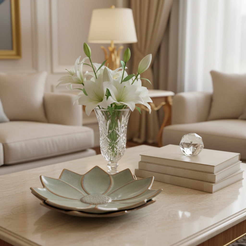 Jade Lotus Bloom Platter