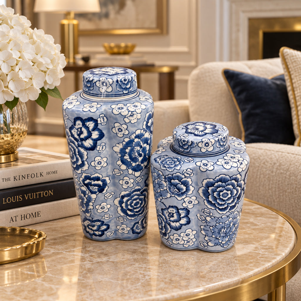 The Willow Ginger Jar ~ Set of 2