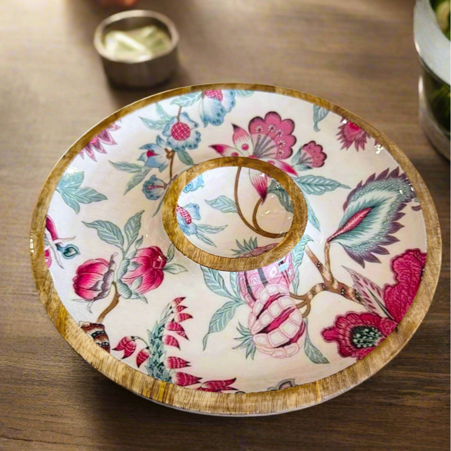Pink Meadow Chip n Dip Platter