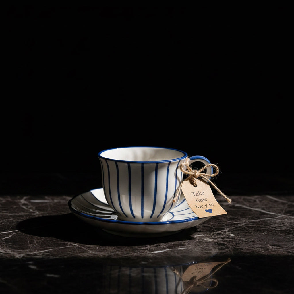 Blueberry Bloom Cup & Saucer