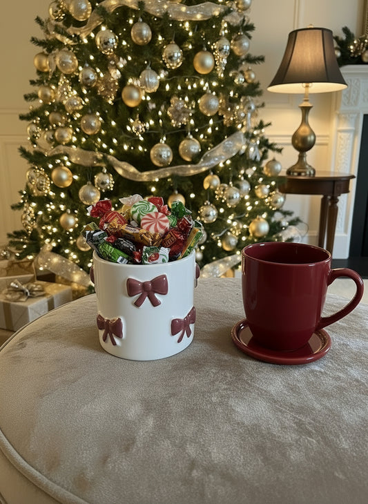 The Frosted Bow Mini Pot