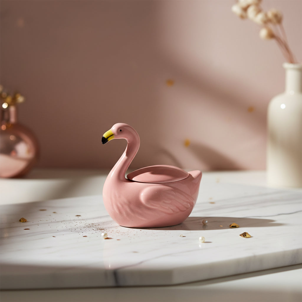 Flamingo Blush Trinkets Jar