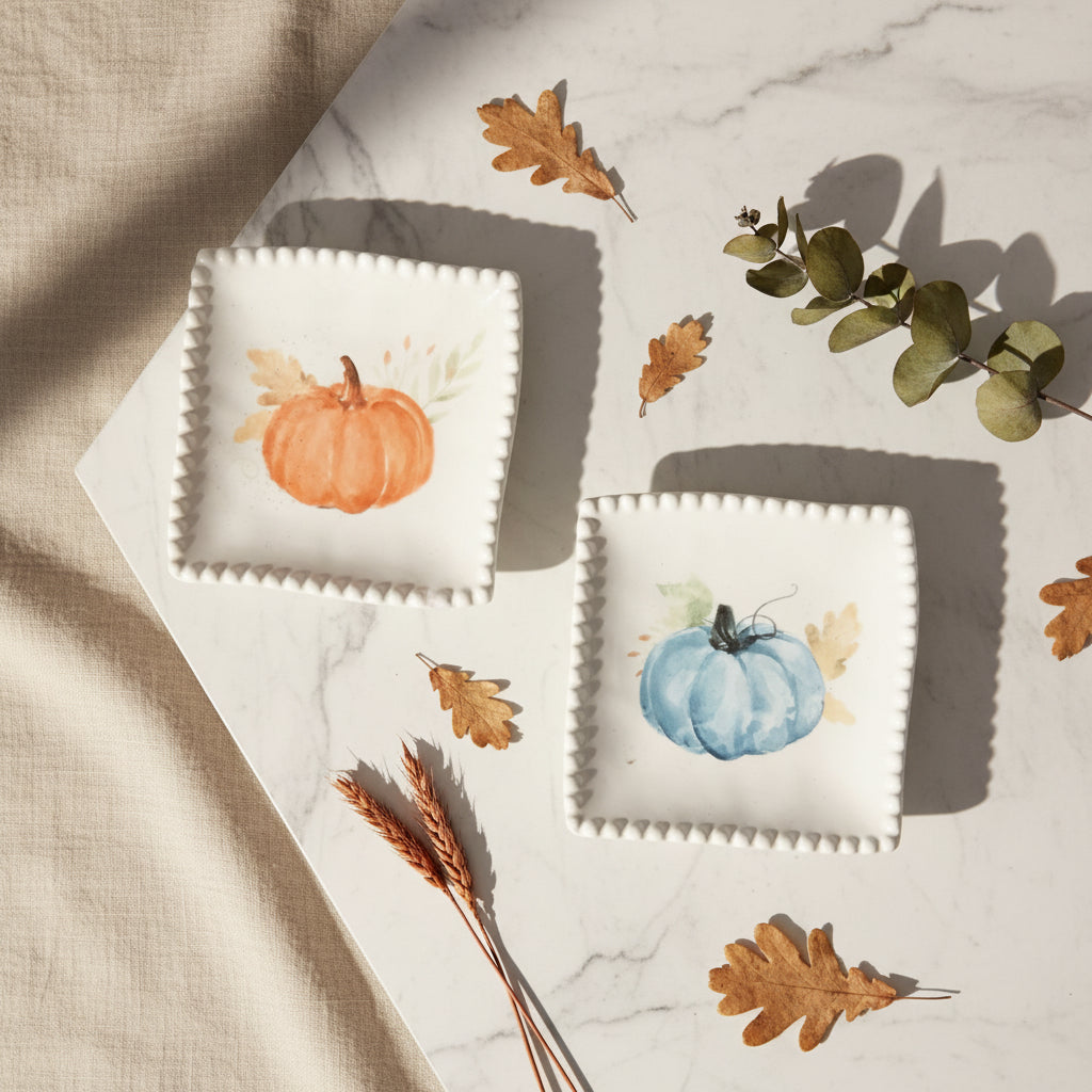 Pumpkin Harvest Tray ~  Set of 2