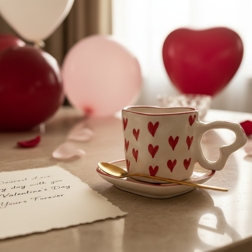 The Amour Heart Mug Set