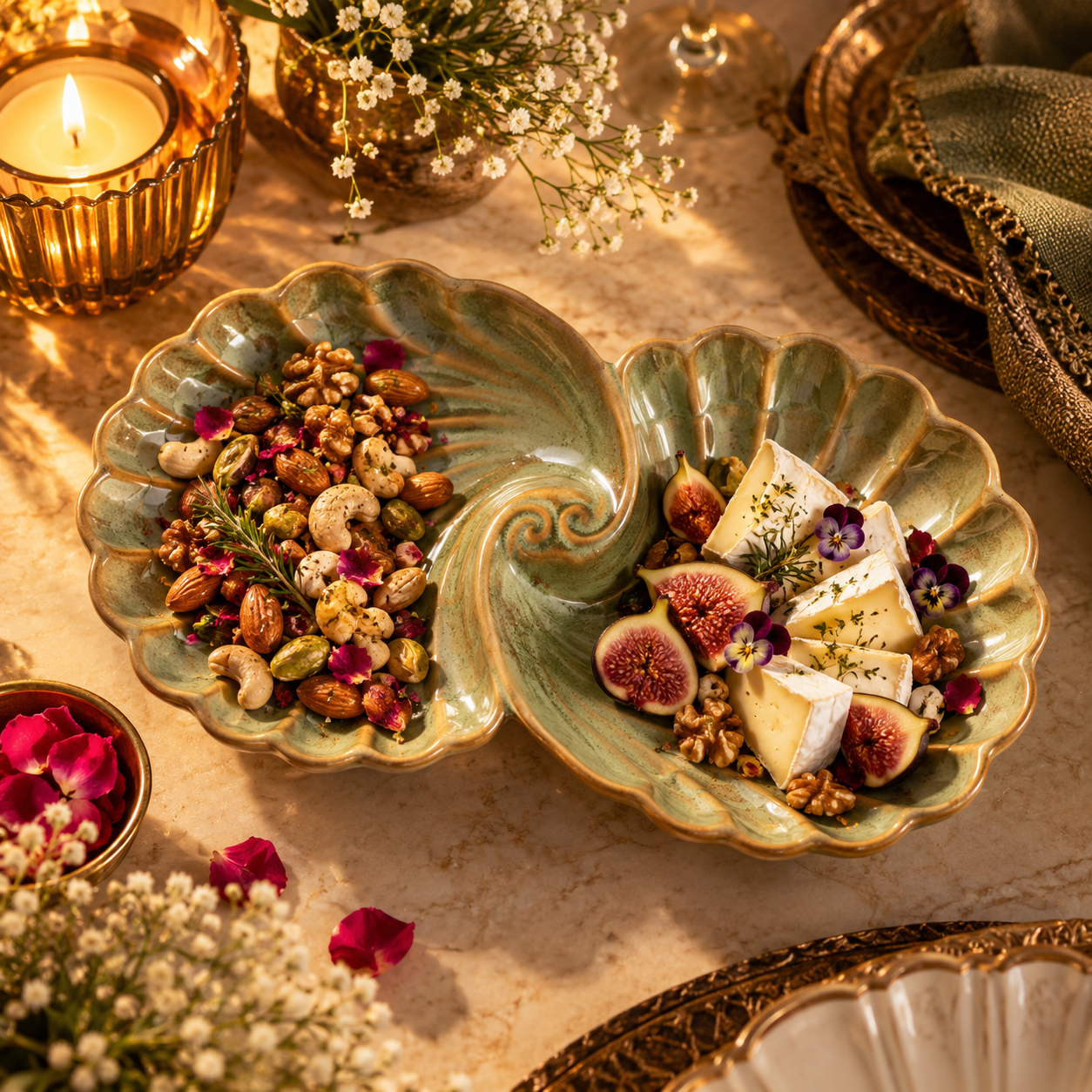 Jade Twin Shell Platter