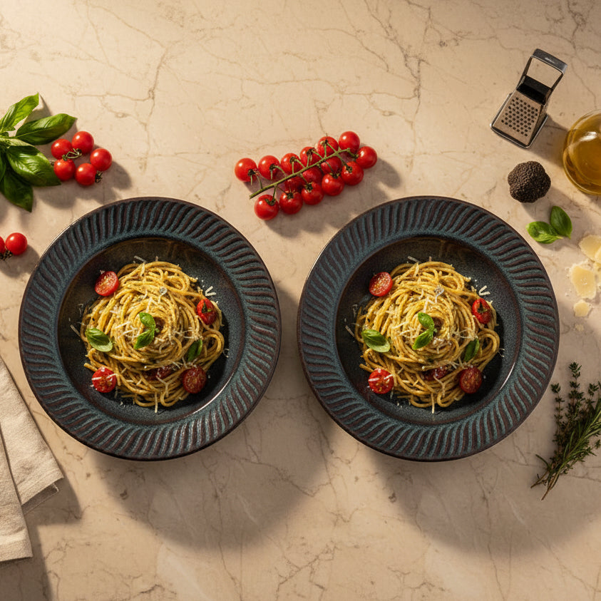 Verdant Ridge Pasta Plates ~ Set of 2