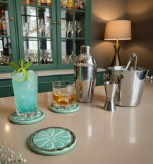 Mint Blossom Coasters