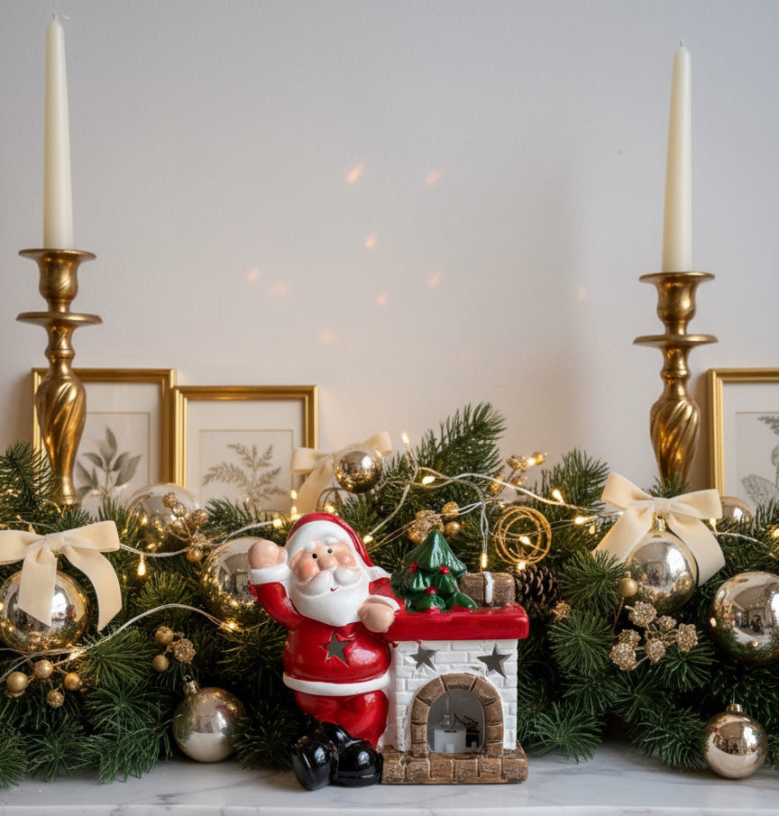 Santa’s Holiday Fireplace (with LED Lights)