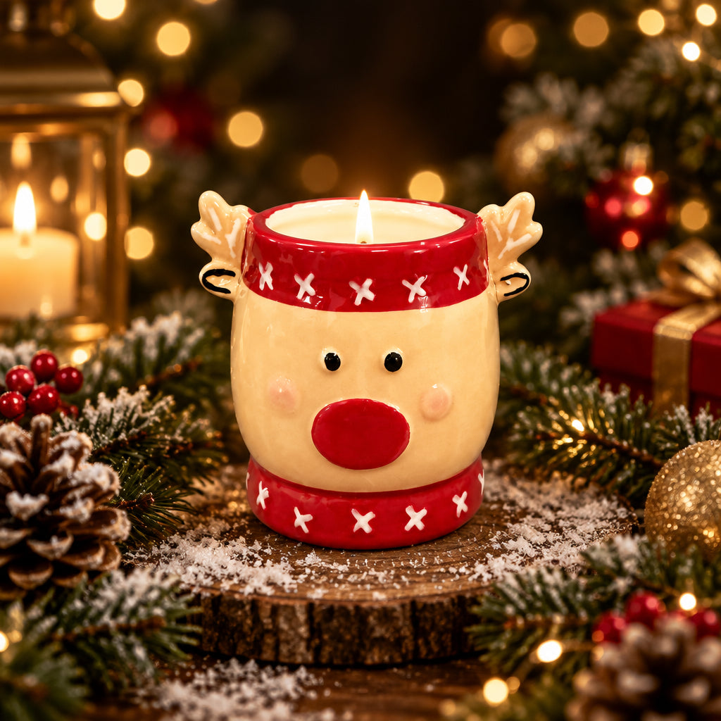 Rudolph Reindeer Mini Candle Holder