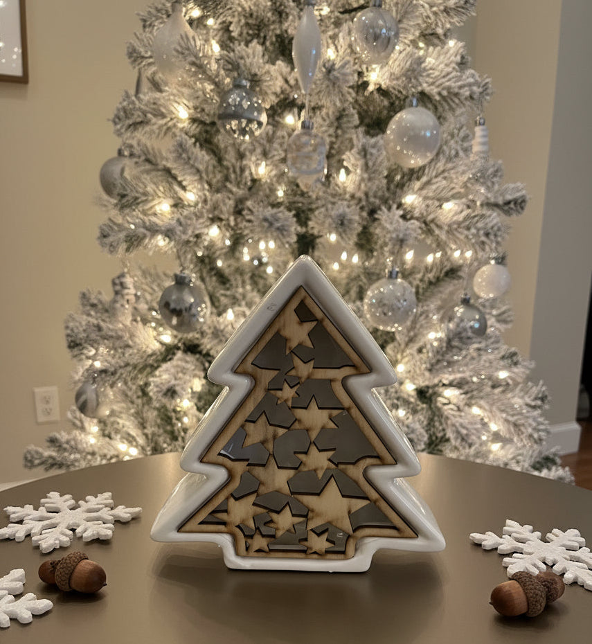 Frosty Christmas Tree (With LED Lights)