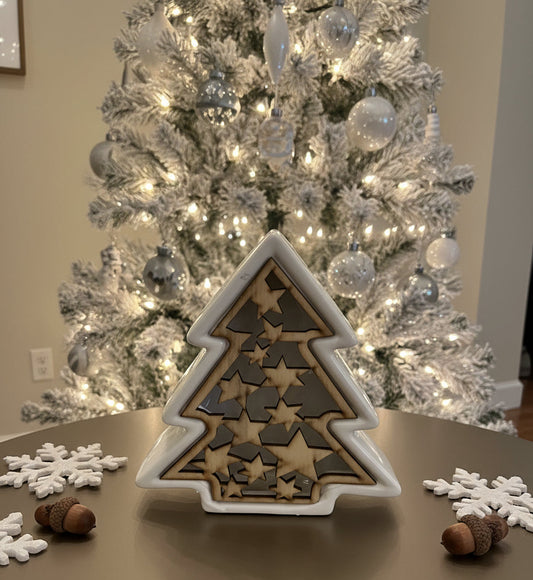 Frosty Christmas Tree (With LED Lights)