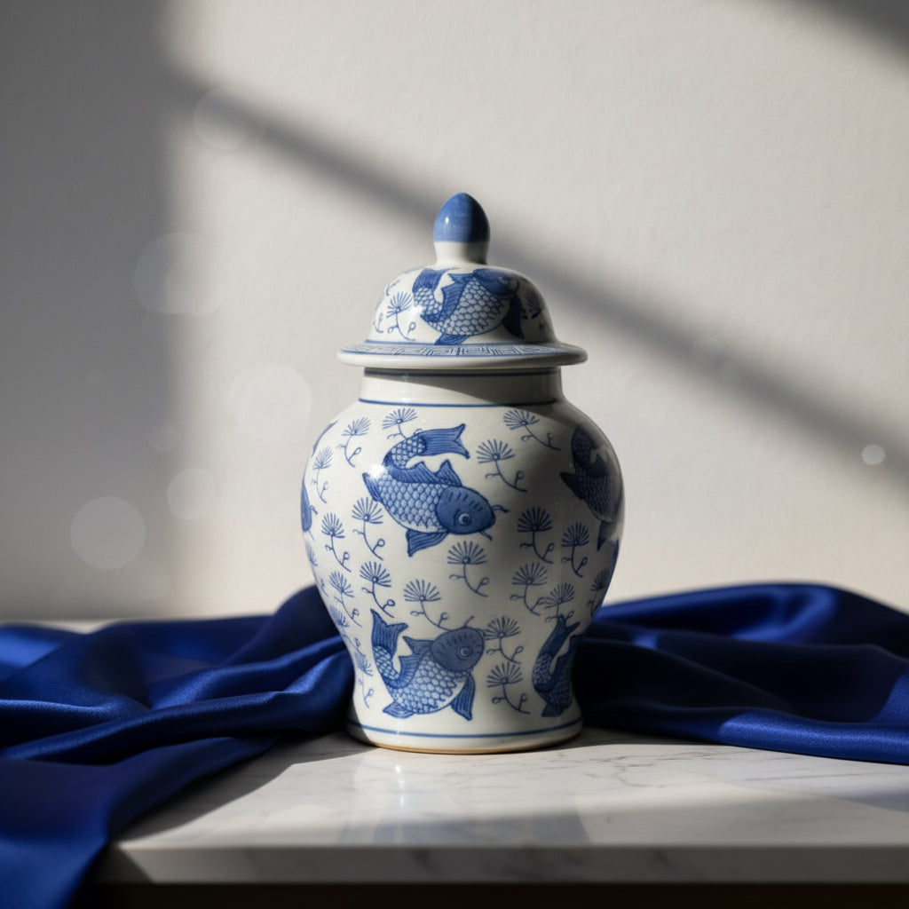 Imperial Koi Urn