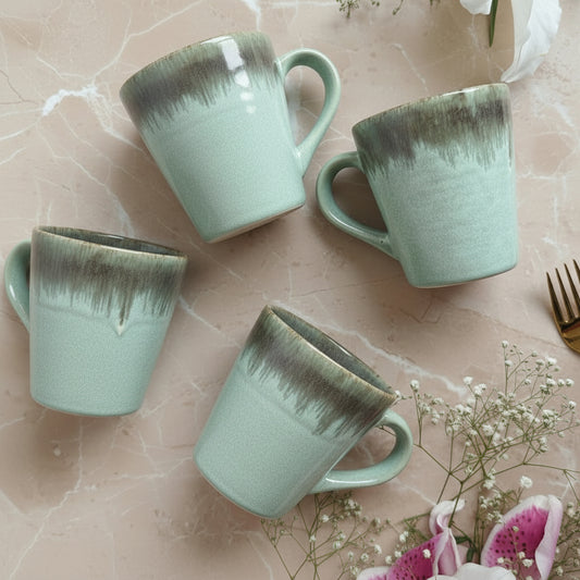 Mist Jade Mugs ~ Set of 4