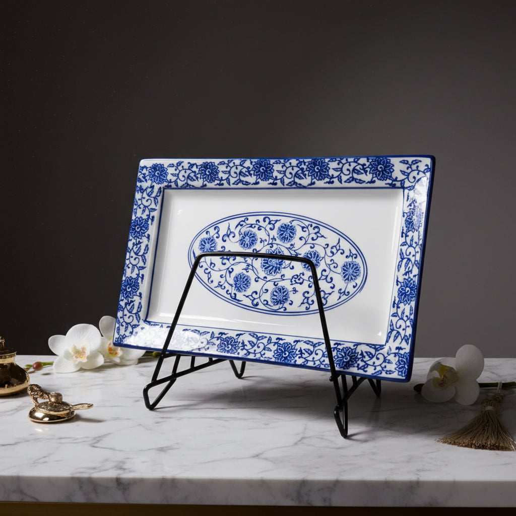 Blue Heritage Frame Platter