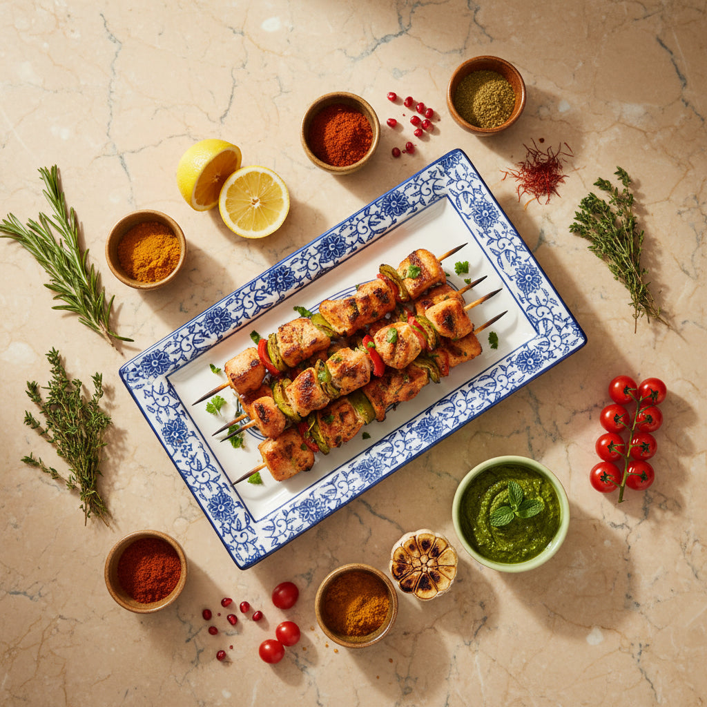 Blue Heritage Frame Platter