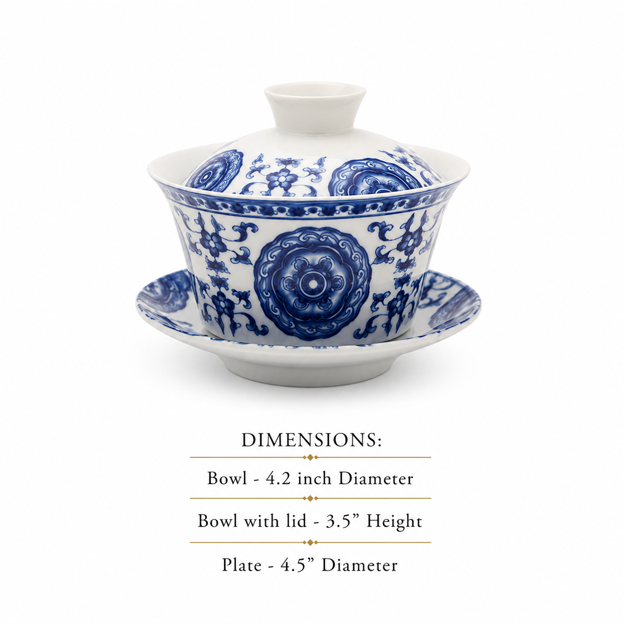 Imperial Blue Dynasty Serveware Set of 7
