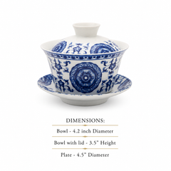 Imperial Blue Dynasty Serveware Set of 7
