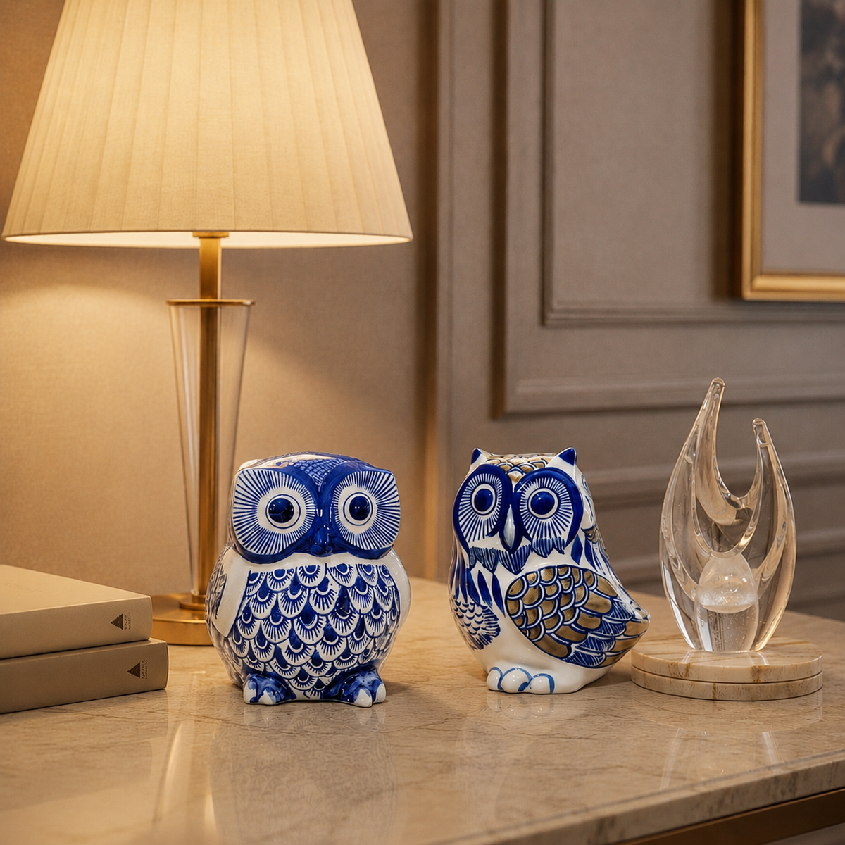 The Blue Dynasty Owl Duo
