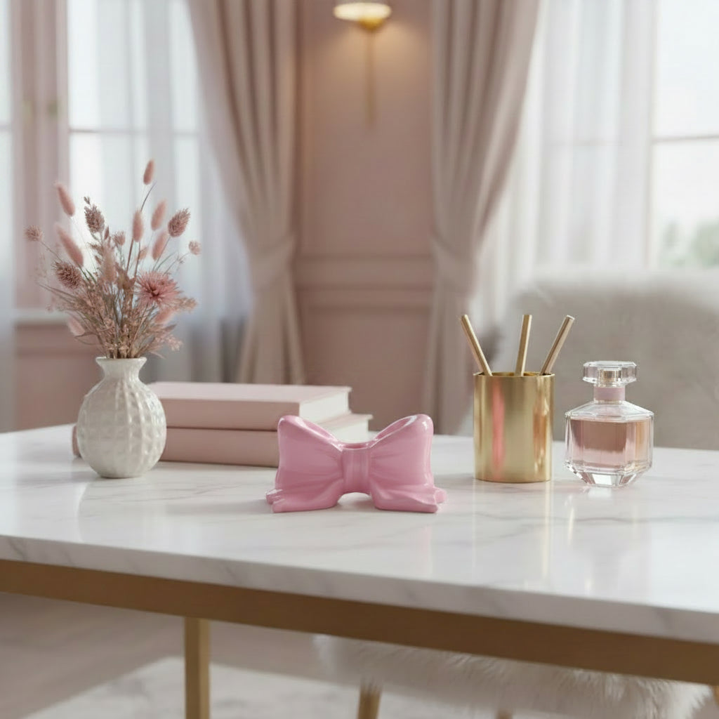 The Rosette Bow Candlestand Duo