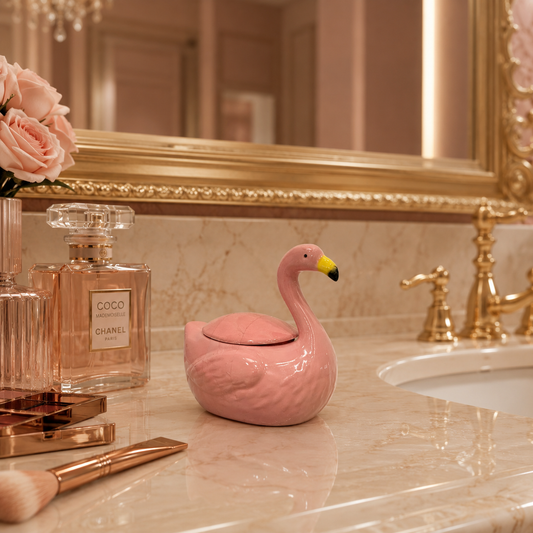 Flamingo Blush Trinkets Jar