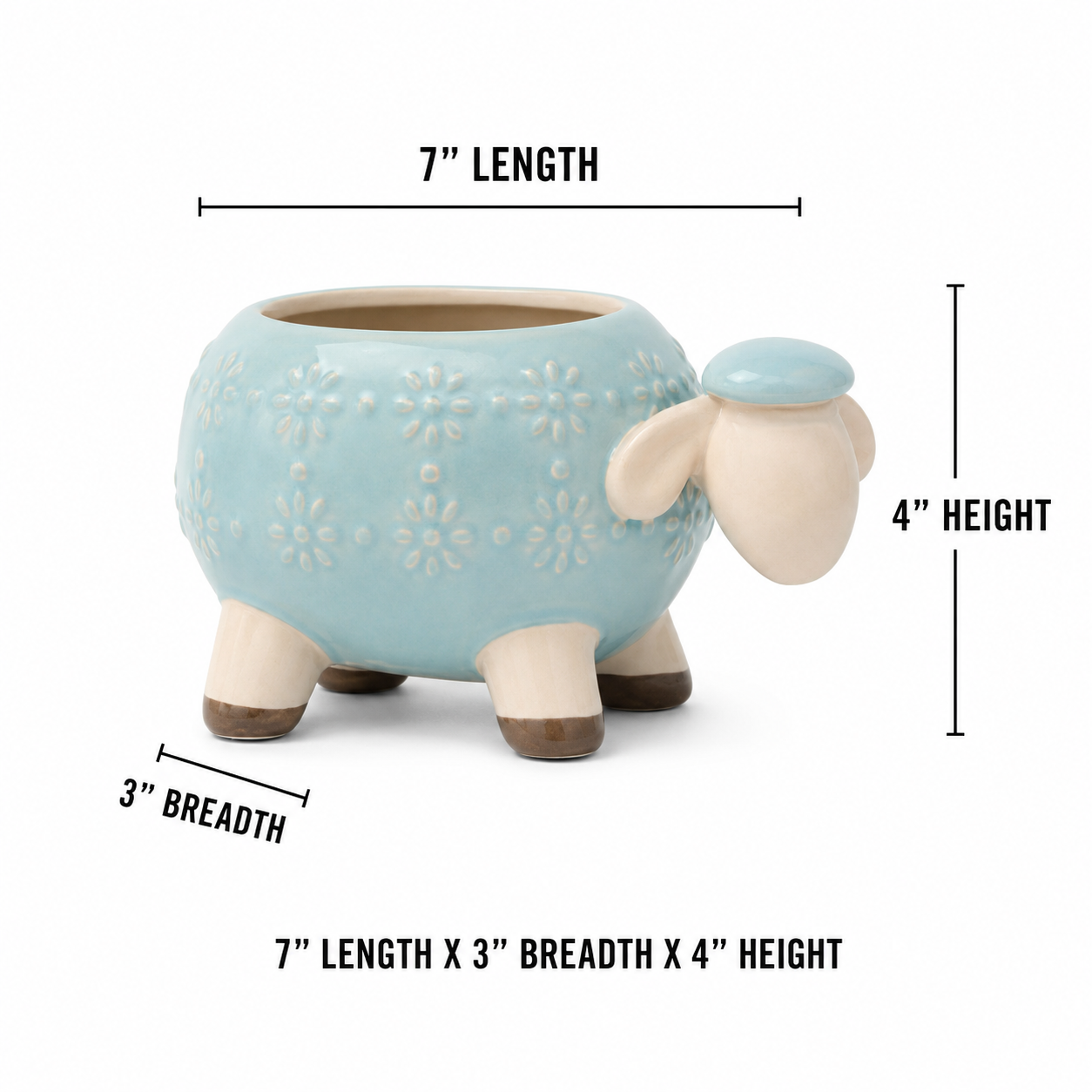 Little Lamb Planter ~ Set of 2
