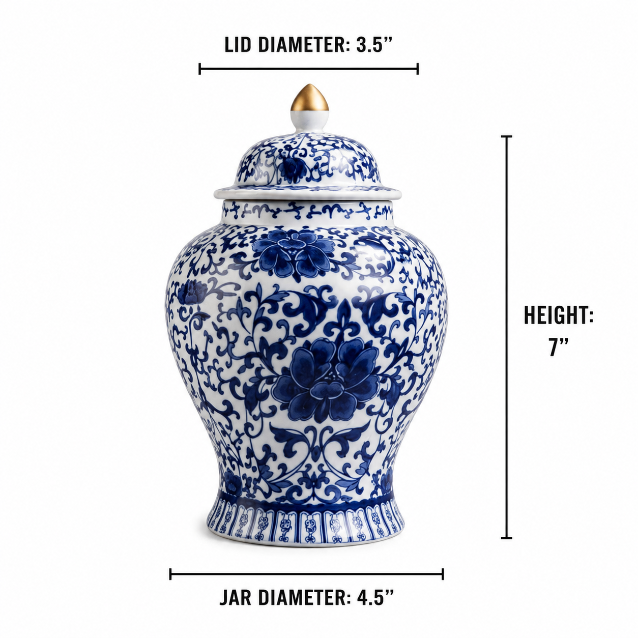 Azure Royale Ginger Jars ~ Set of 2