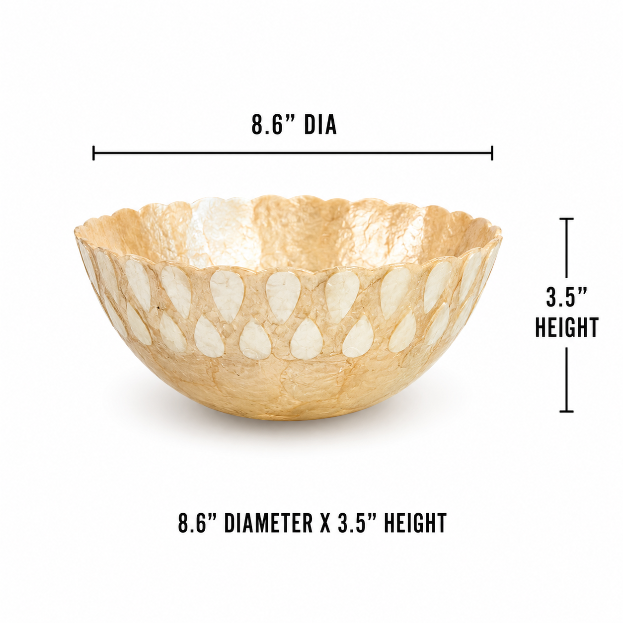 Heritage Mother Of Pearl Bowls ~ Set Of 2