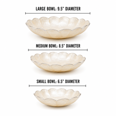 Heritage Scallop Bowls ~ Ivory