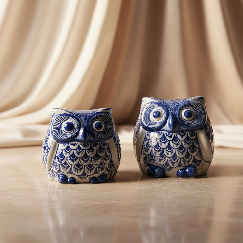 The Blue Heritage Owl Duo