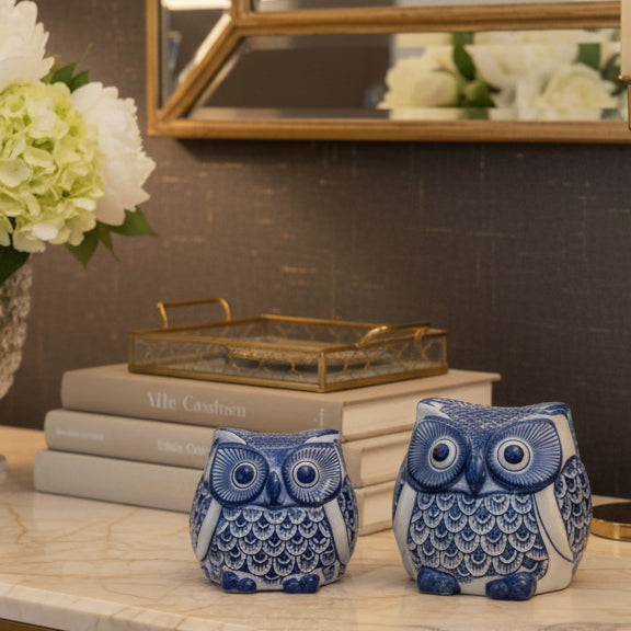 The Blue Heritage Owl Duo