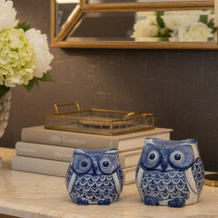 The Blue Heritage Owl Duo