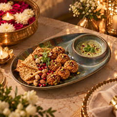 Verdant Oval Snack Platter