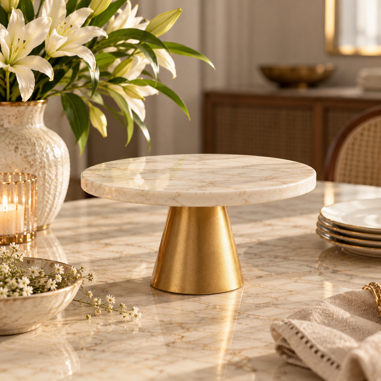 Ivory Luxe Cake Stand
