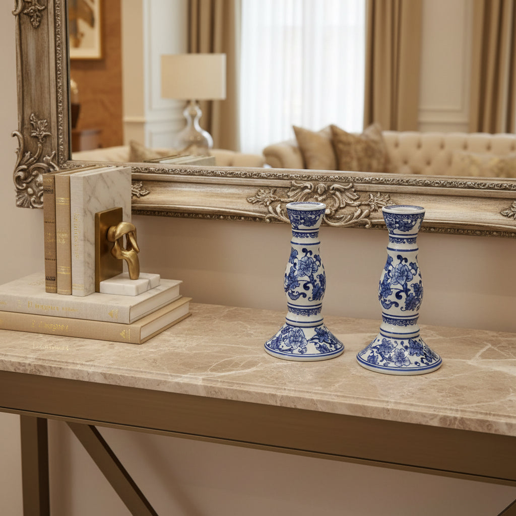 Imperial Blue Dynasty Candle Stand