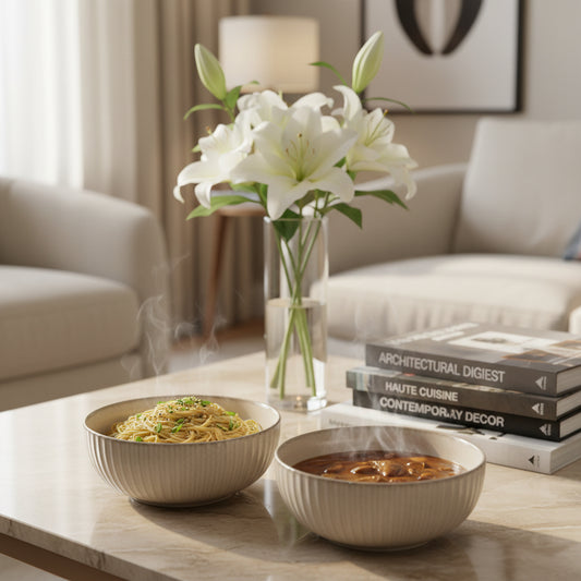 Blush Fluted Serving Bowl