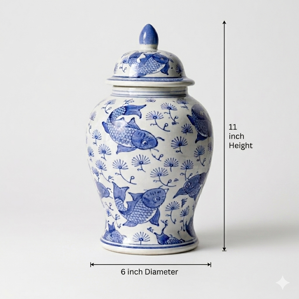 Imperial Koi Urn