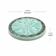 Mint Blossom Coasters ~ Set of 4