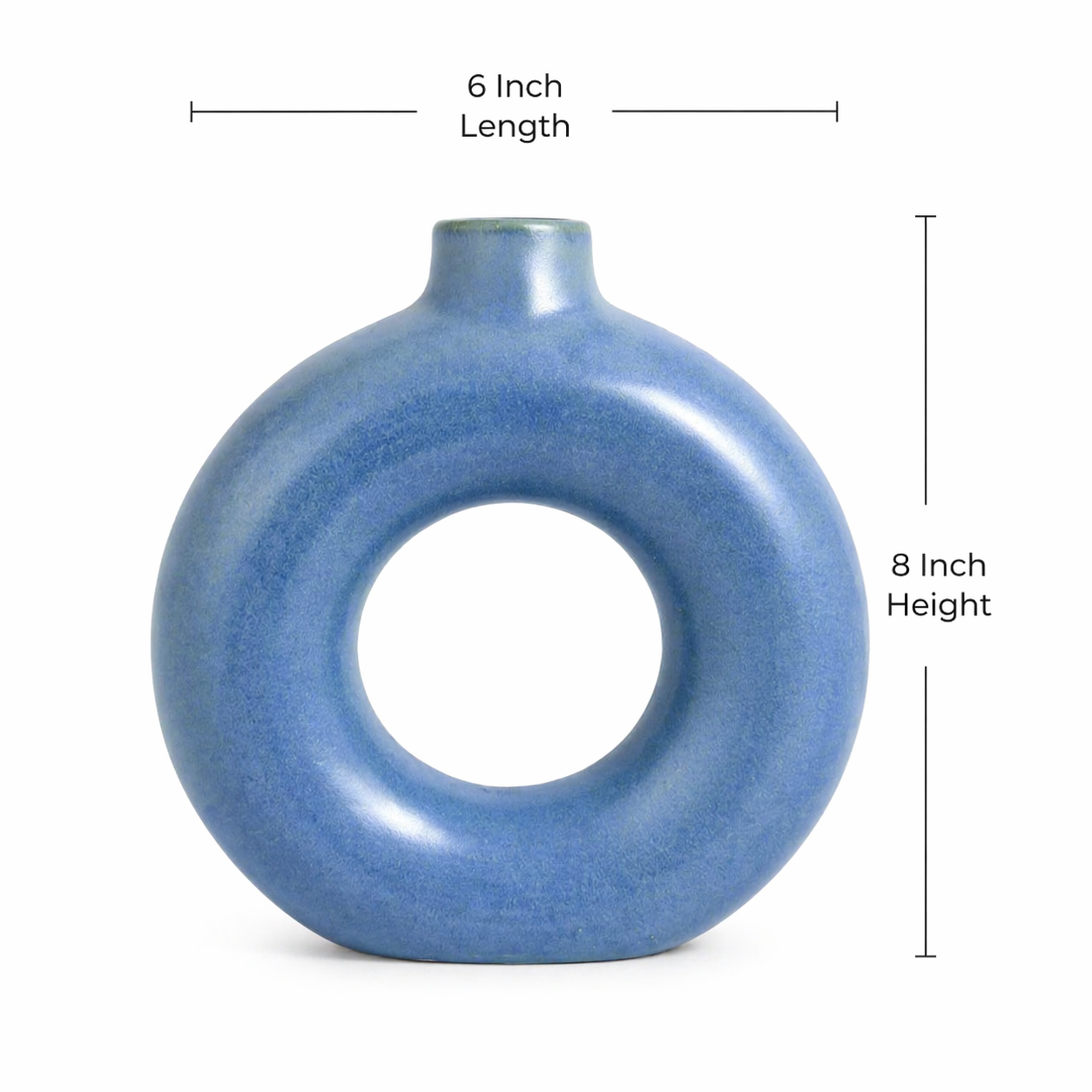 Azure Donut Vase