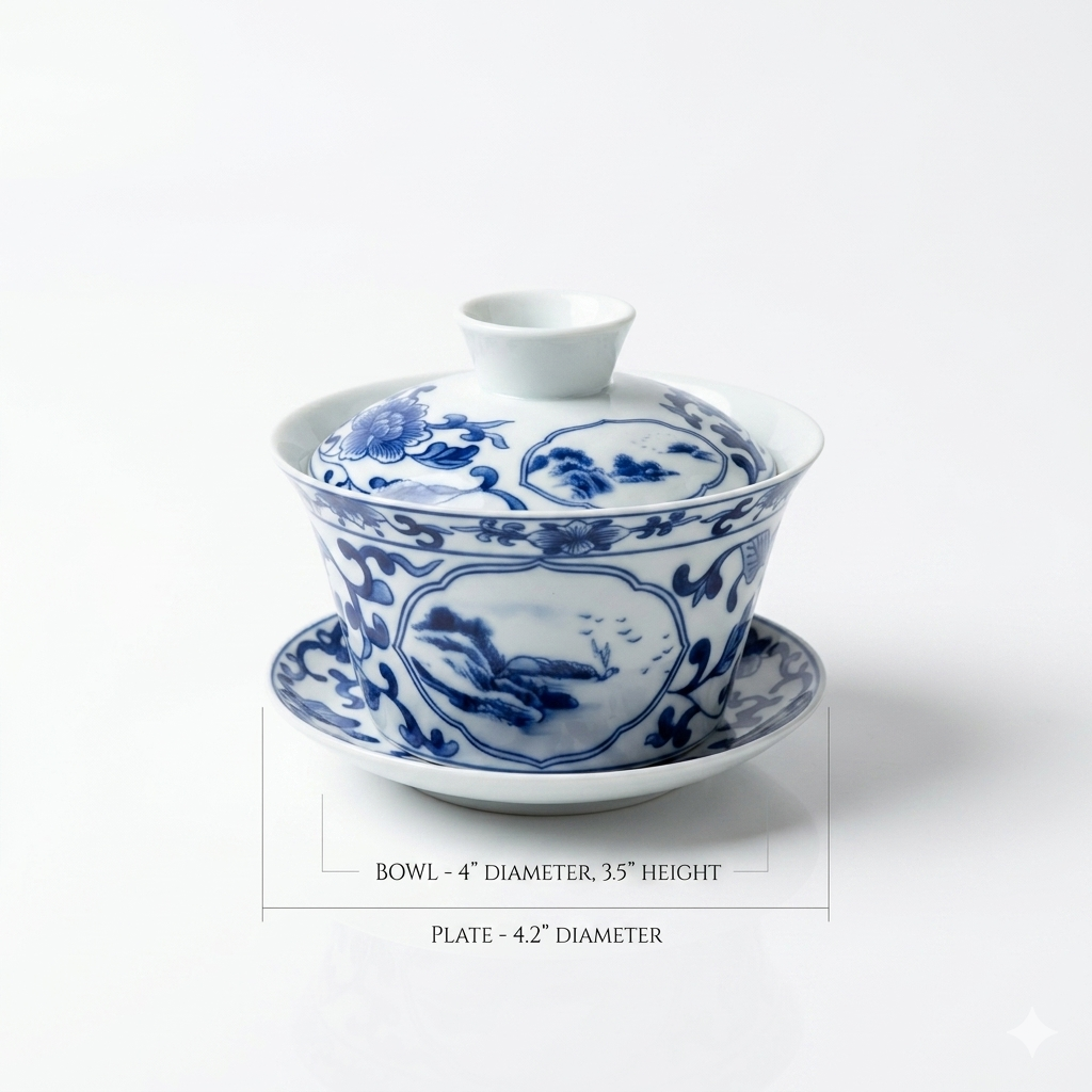 Imperial Blue Dynasty Soup Bowls ~ Set of 2