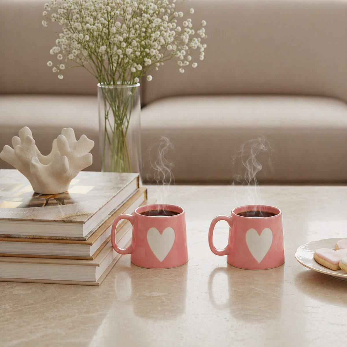 Love Note Pink Mug Set of 2