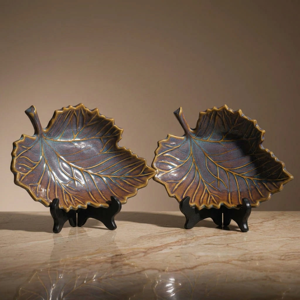 Maple Muse Leaf Platter ~ Set of 2